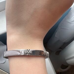 Tory Burch Silver Logo Bracelet